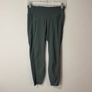 Janji Women's Run Everywhere Groundwork Knit Leggings Teal Blue Small